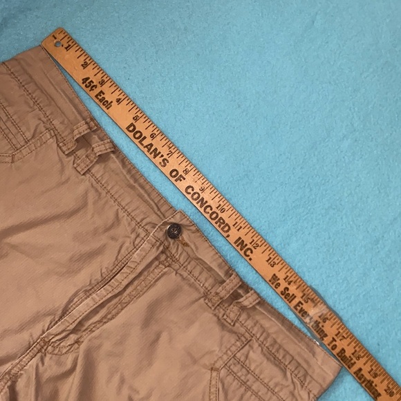 GLORIA VANDERBILT cargo cotton crop pants 9 pockets tan size 14 - Picture 6 of 15